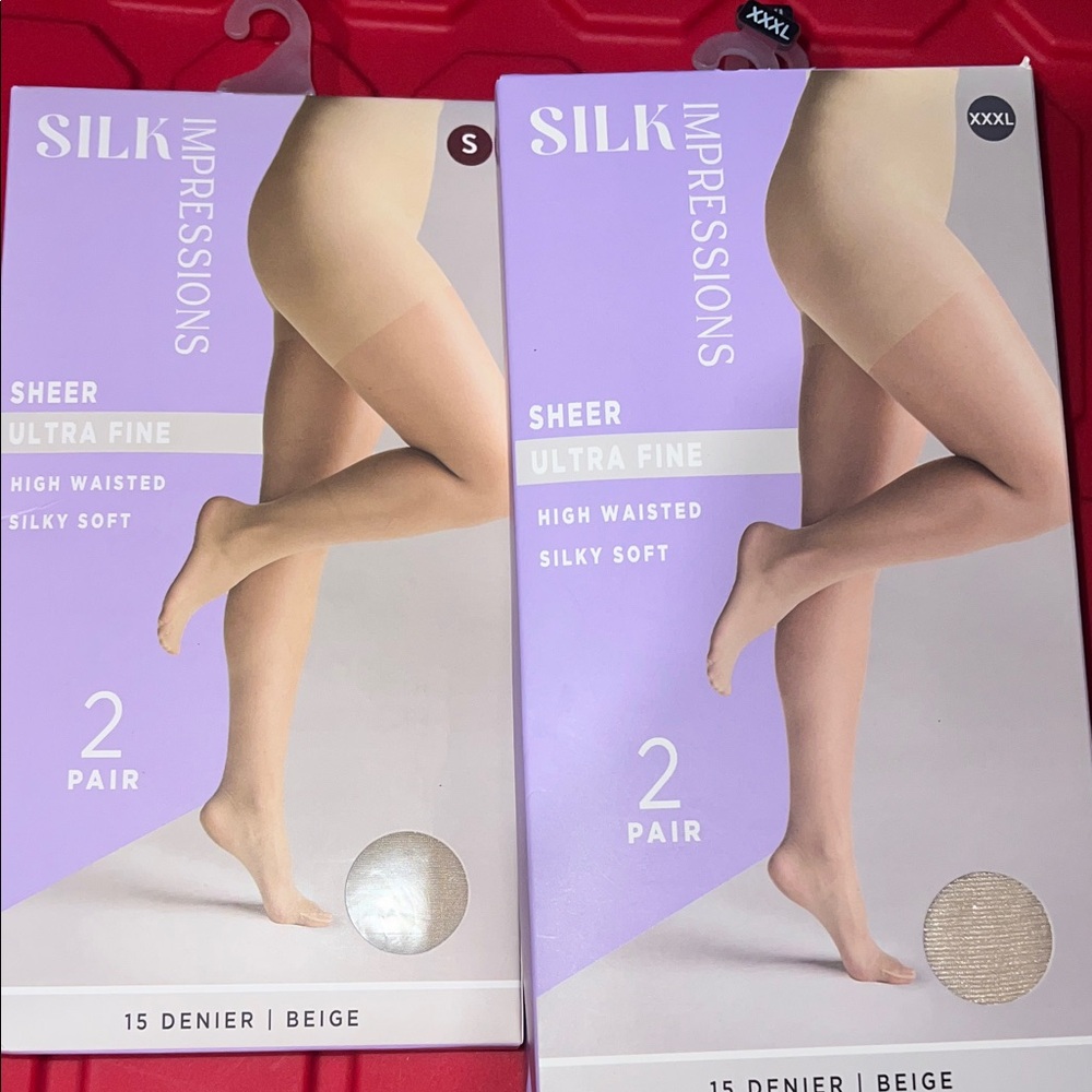 Silk Impressions Fine Sheer Pantyhose for Women, 15 Denier Ultra Sheer, 2-Pack